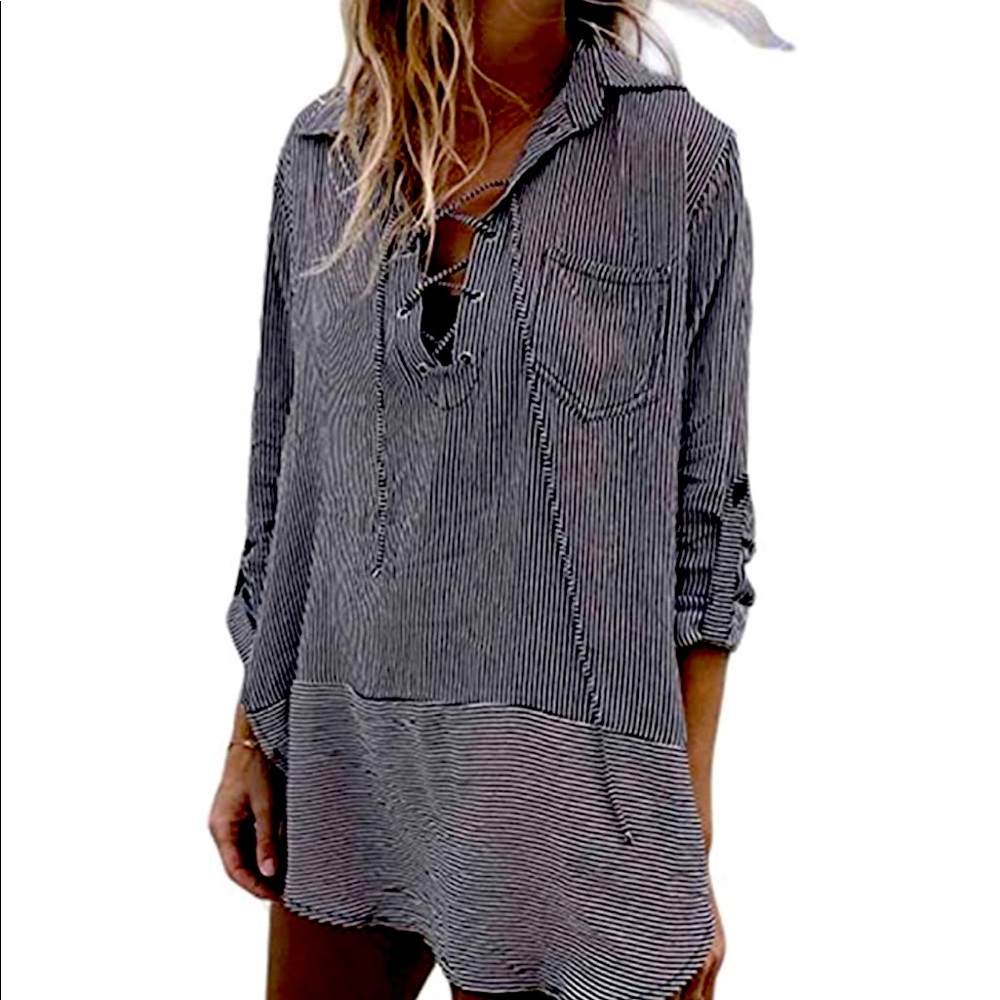 Long sleeve beach coverup